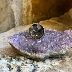 Faceted Smokey Colored Ring